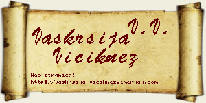 Vaskrsija Viciknez vizit kartica